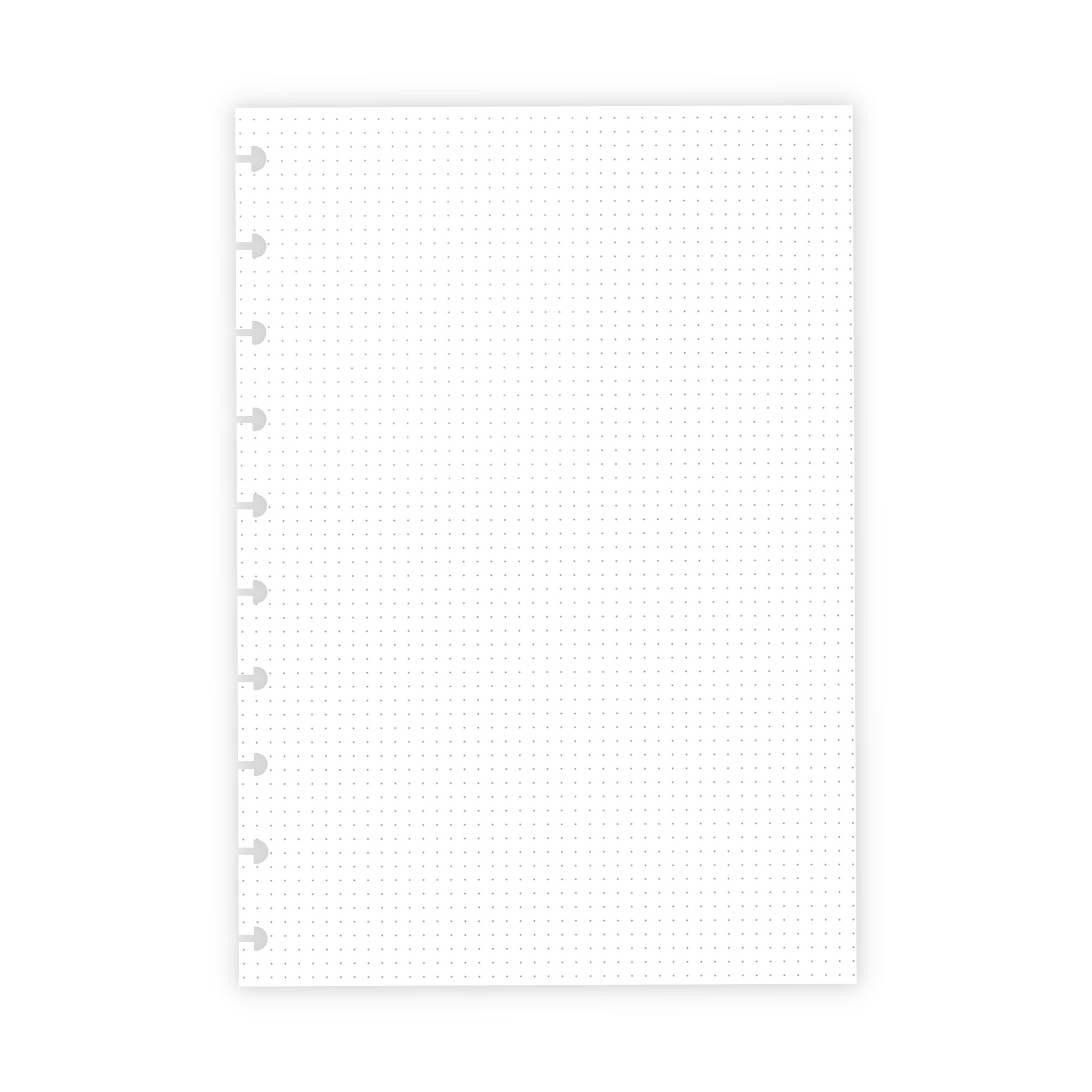Disc-punched blank dot grid paper