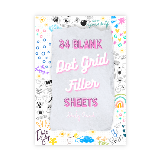 "34 Blank Dot Grid Filler Sheets" cover page