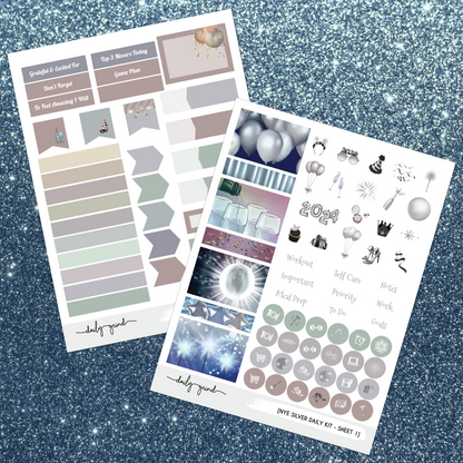Silver assorted sticker sheets
