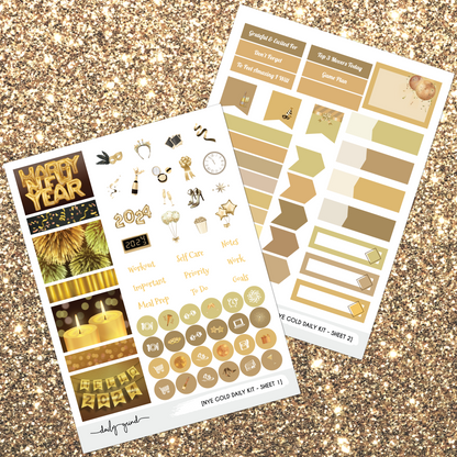 Gold assorted sticker sheets