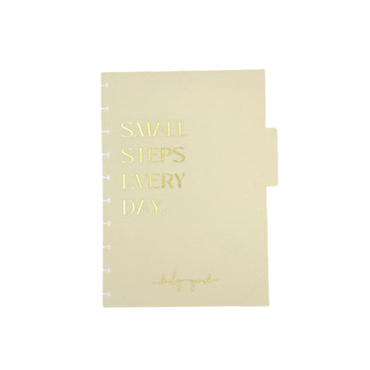 &quot;Small steps every day&quot; cream planner divider