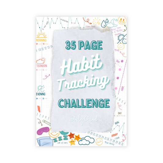 "35 Page Habit Tracking Challenge" cover page