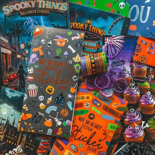 Spooky Moods Accessories BUNDLE | Sticker Books & Washi Tapes