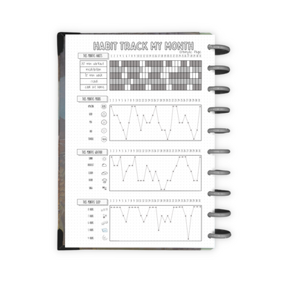 &quot;Habit Track My Month&quot; example page in a planner