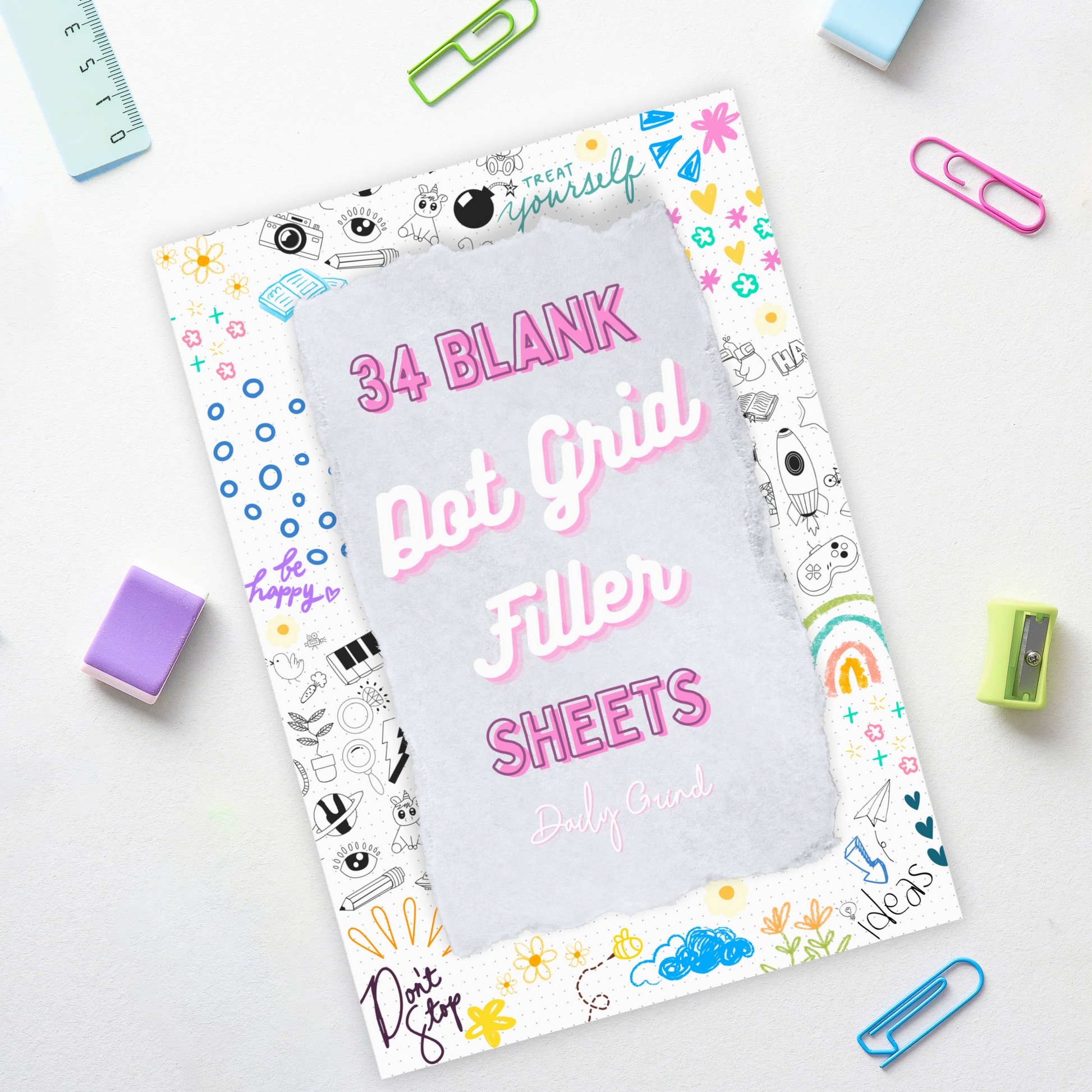 Cover sheet for "34 Blank Dot Grid Filler Pages"