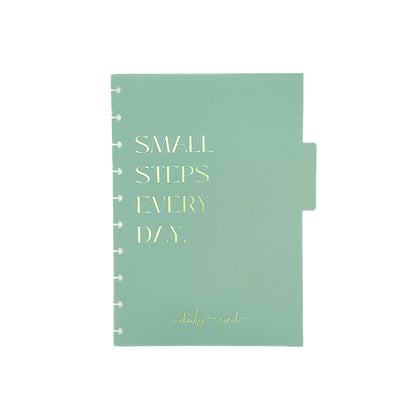 &quot;Small steps every day&quot; green planner divider