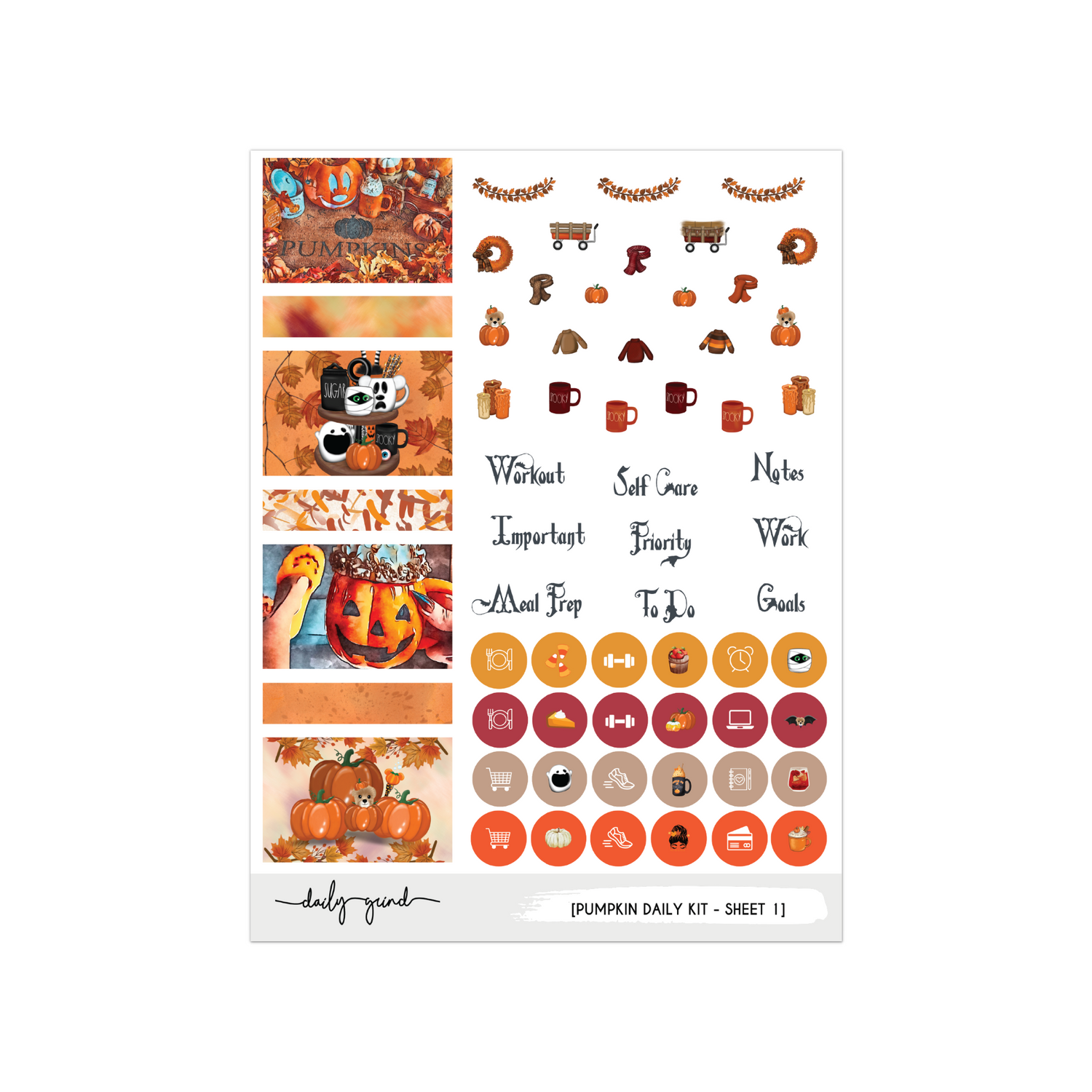 Daily Sticker Kit - Pumpkin