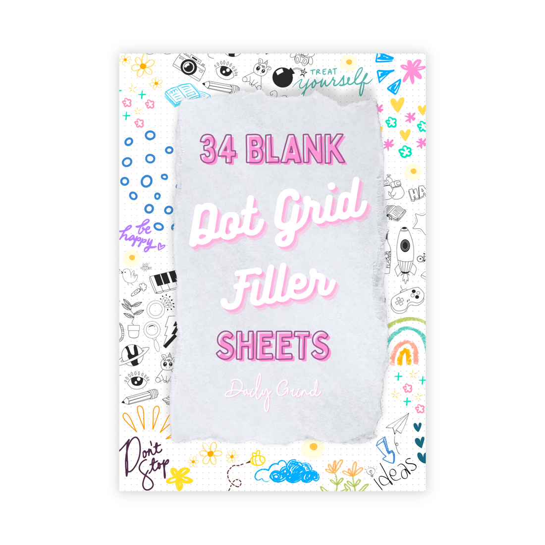 Cover page for &quot;34 Blank Dot Grid Filler Sheets&quot;