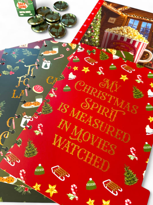 Christmas Movie Marathon Monochromatic Bundle | Cover + Discs + Tab Dividers