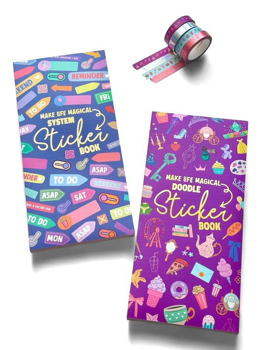 Make Life Magical Accessories BUNDLE | Sticker Books & Washi Tape