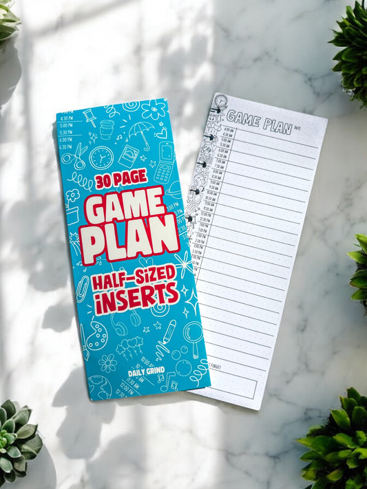 Hourly Game Plan | Half-Sized Insert