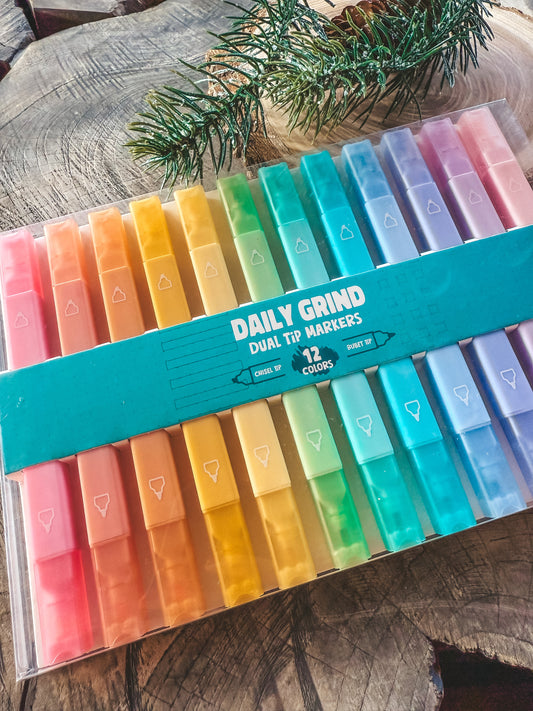 Dual Tip Highlighter Set | 12 pack