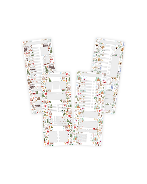 Winter Travel-Sized Planner Stencils | 4 Pack