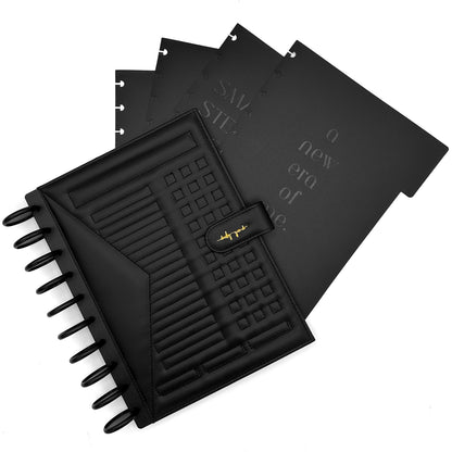 Black planner and planner dividers