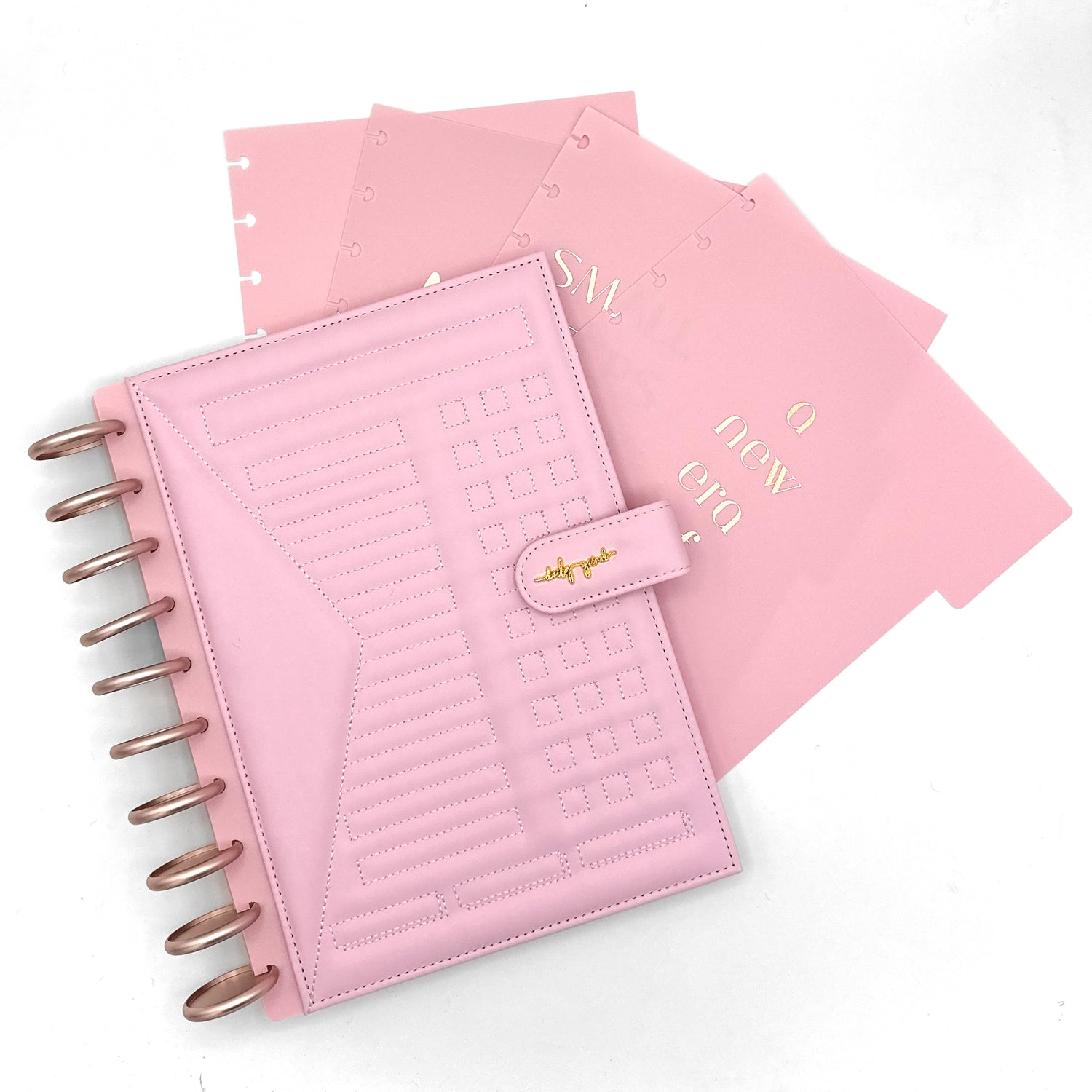 Pink planner and planner dividers