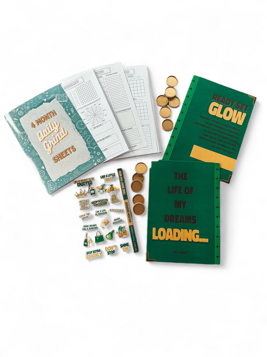 Daily Grind System + Golden Goddess Clip-in Planner Cover | BUNDLE