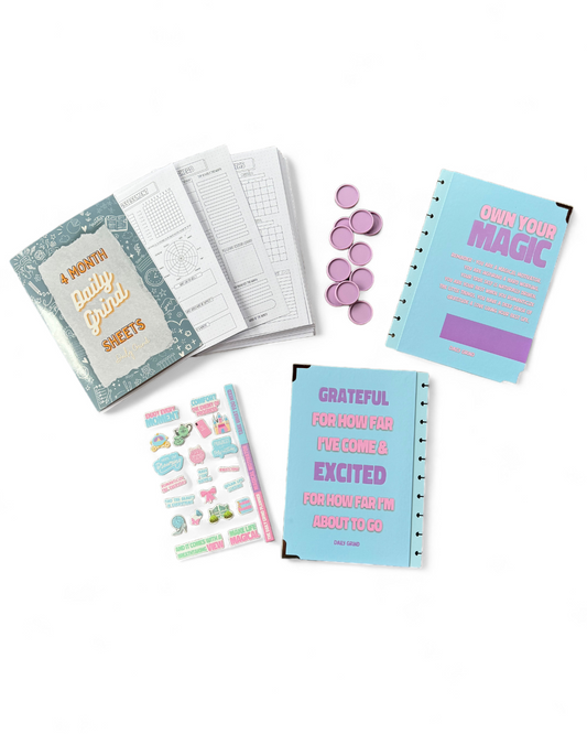 Daily Grind System + Magical Motivator Clip-in Planner Cover | BUNDLE