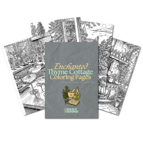 Enchanted Thyme Cottage Coloring Insert