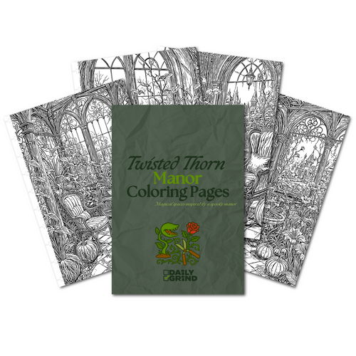 Twisted Thorn Manor Coloring Insert