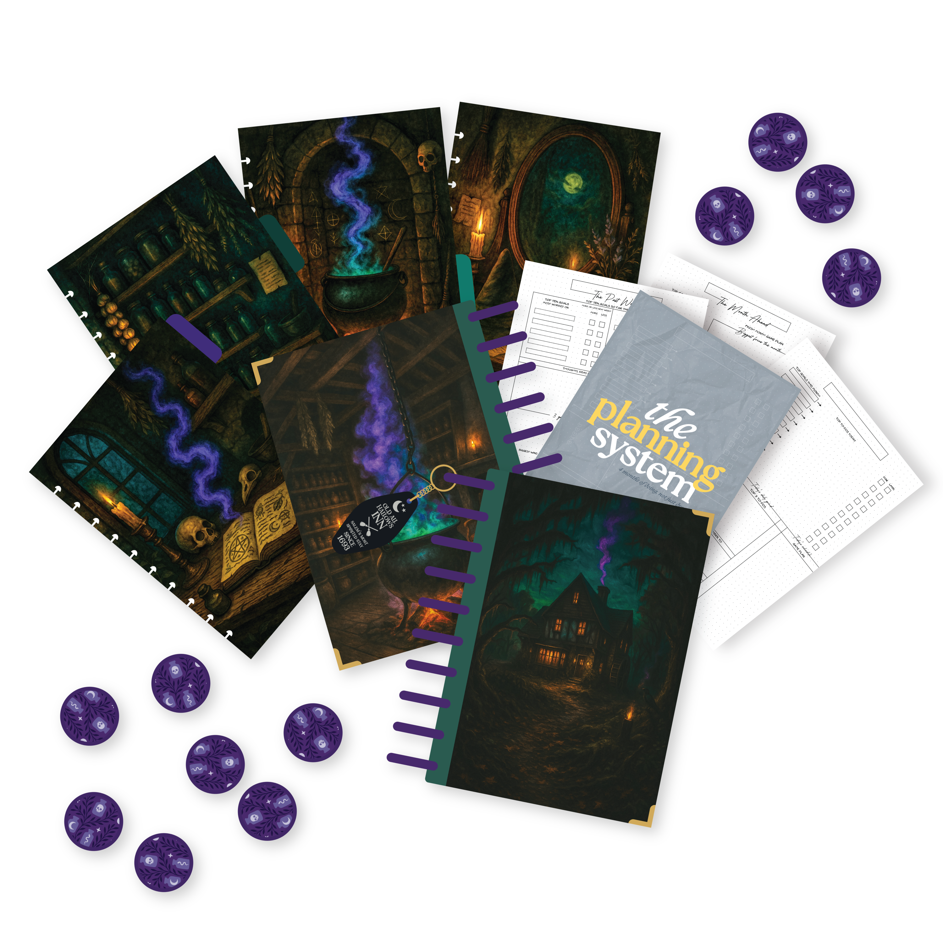 Old All Hallow's House Planner Kit | System Insert Cover Discs Tab ...