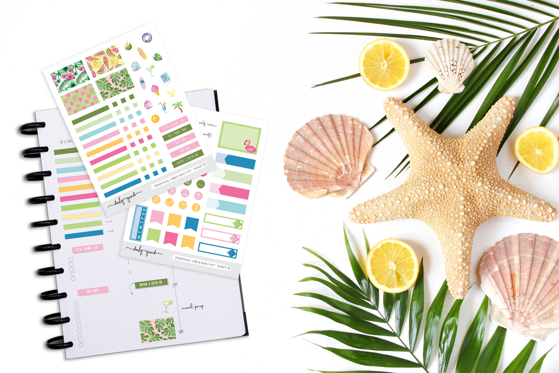 Daily Sticker Kit - Tropical Vibes