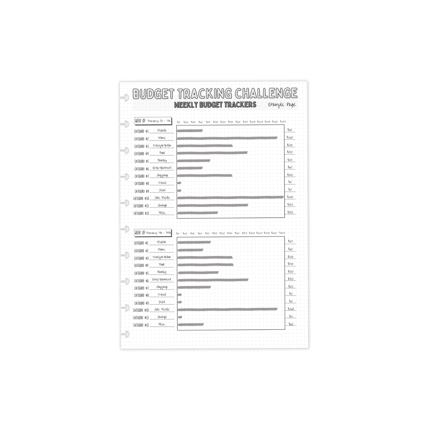 Habit Tracking Planner Insert – The Daily Grind Planner