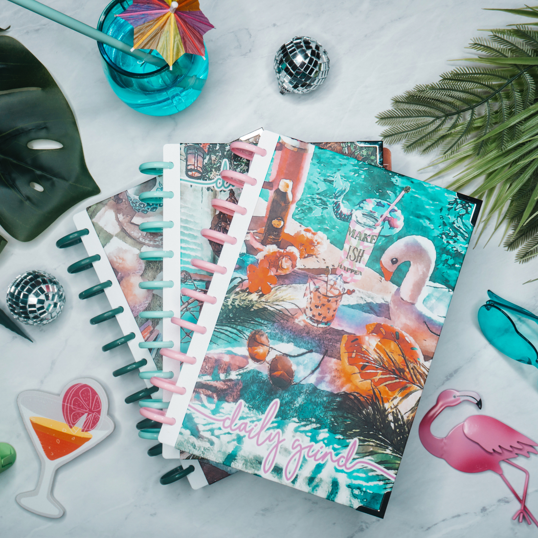 Clip-in Daily Grind Planner Covers | 70s Summer Party Collection