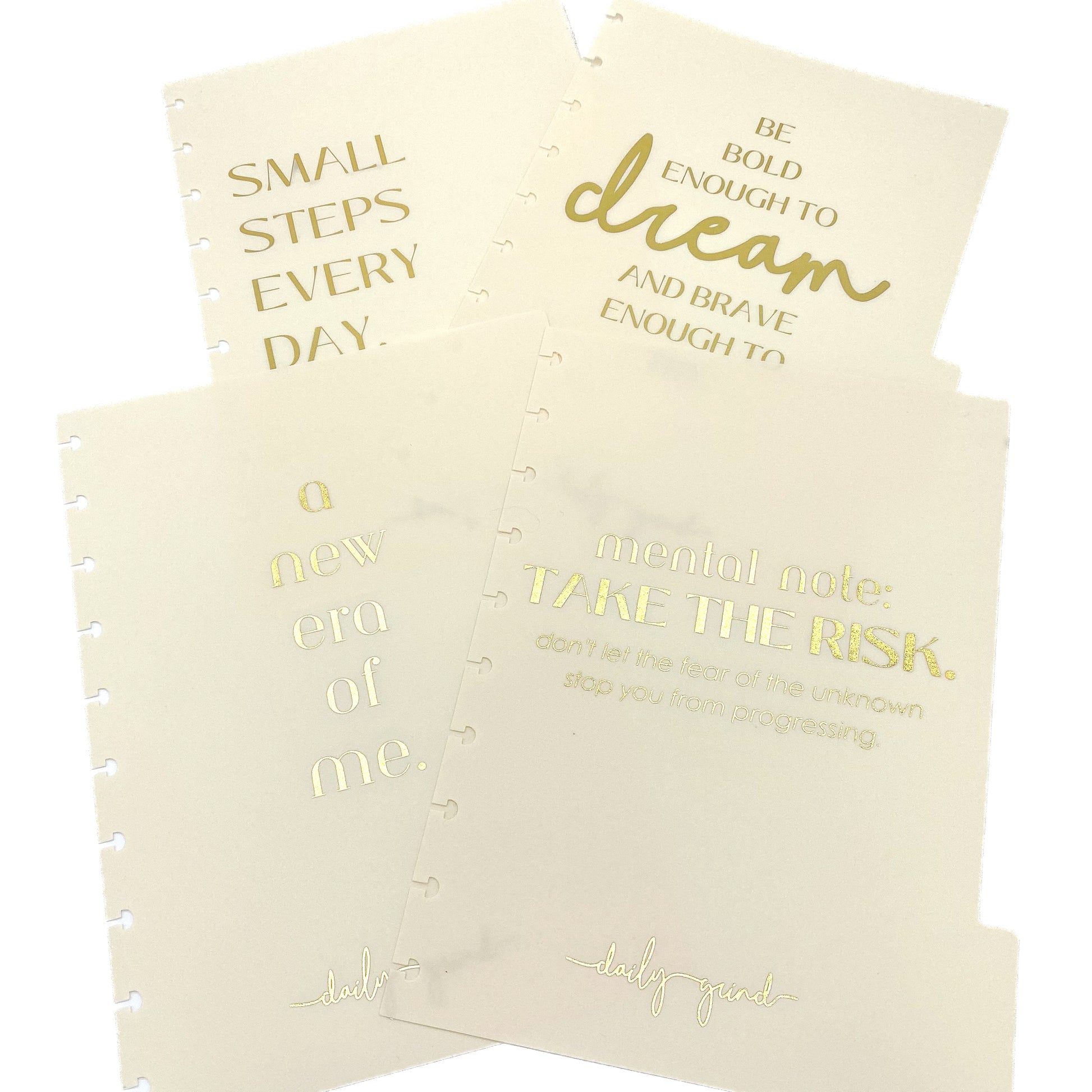 Set of four cream planner dividers