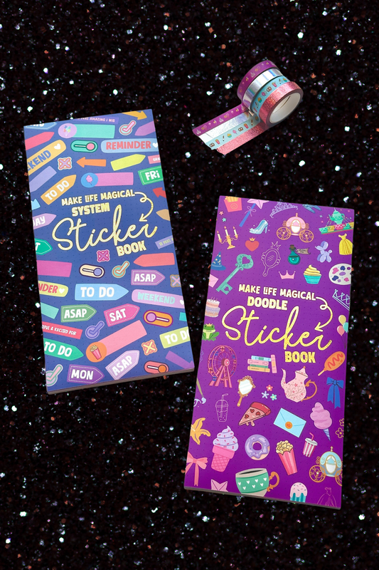 Make Life Magical Accessories BUNDLE | Sticker Books & Washi Tape