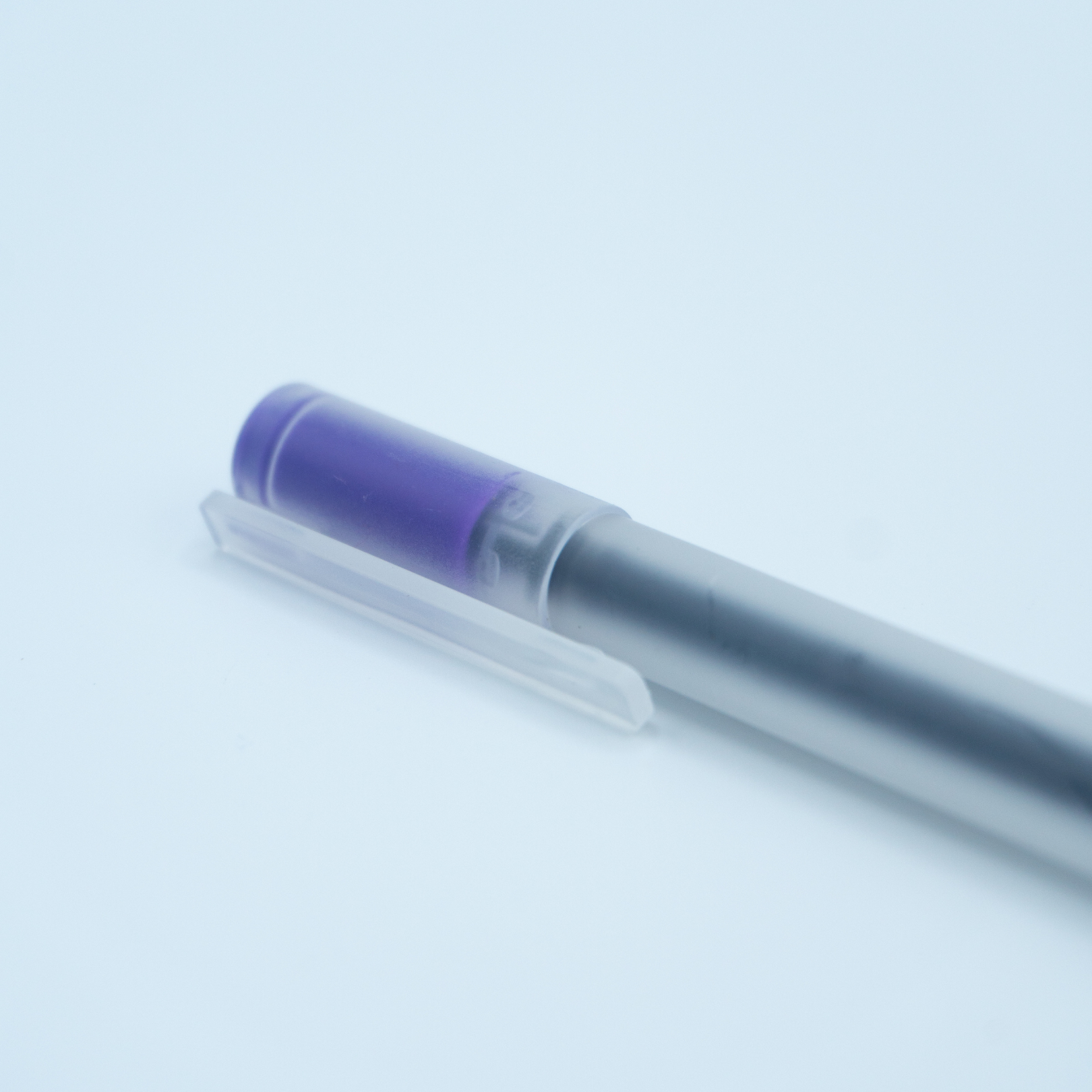 Close up of purple pen