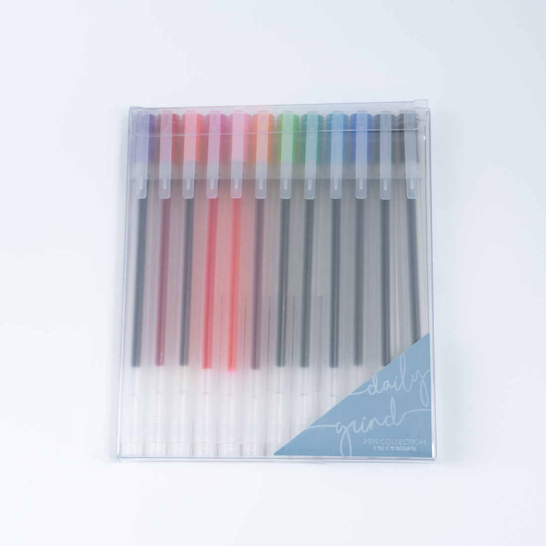 Set of twelve multicolored pens