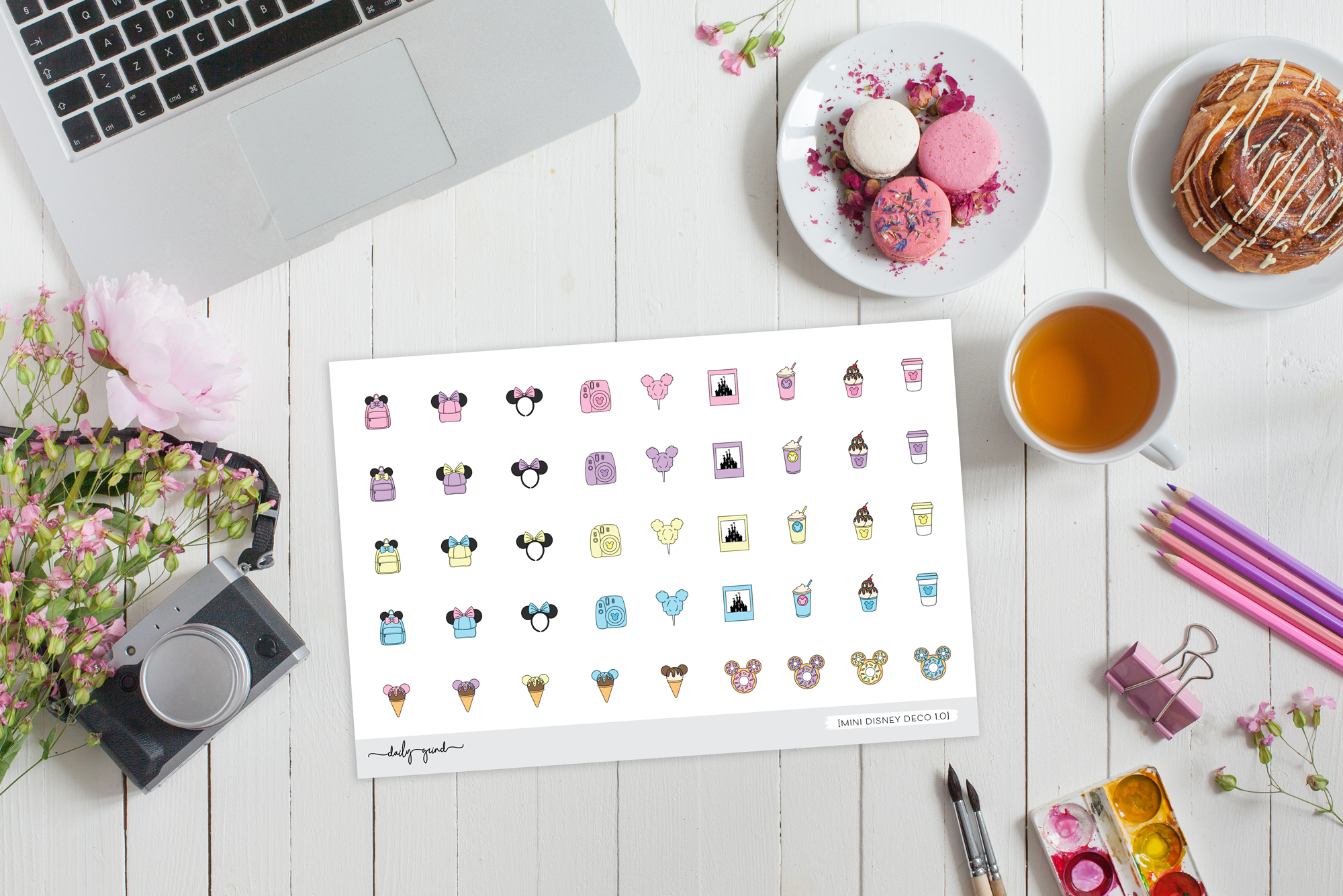 Mini Sheet - WDW Park Icon Circles Planner Stickers – Pretty Sheepy