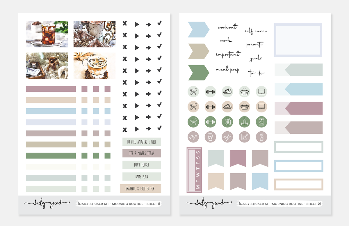 Daily Ground Sticker Day Planner Stickers